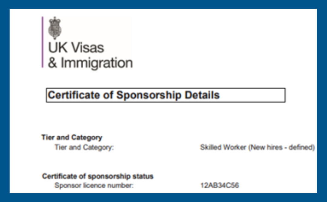 Certificate of sponsorship: a guide for employers immtell | immtell